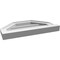 Ekena Millwork Octagonal Top Surface Mount PVC Gable Vent w/ 2"W x 2"P Brickmould Sill Frame, 20"W x 12"H GVPOT20X1203SN - alternate 2